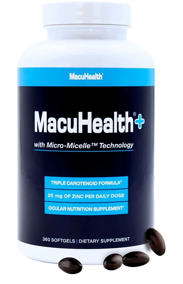 Macuhealth Plus+ Eye Vitamins Supplement for Adults - 90 Day Supply with Lutein, Zeaxanthin, and Meso-Zeaxanthin - Unflavored, Vitamin for Eyes