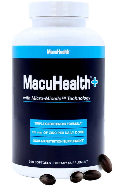 Macuhealth Plus+ Eye Vitamins Supplement for Adults - 90 Day Supply with Lutein, Zeaxanthin, and Meso-Zeaxanthin - Unflavored, Vitamin for Eyes